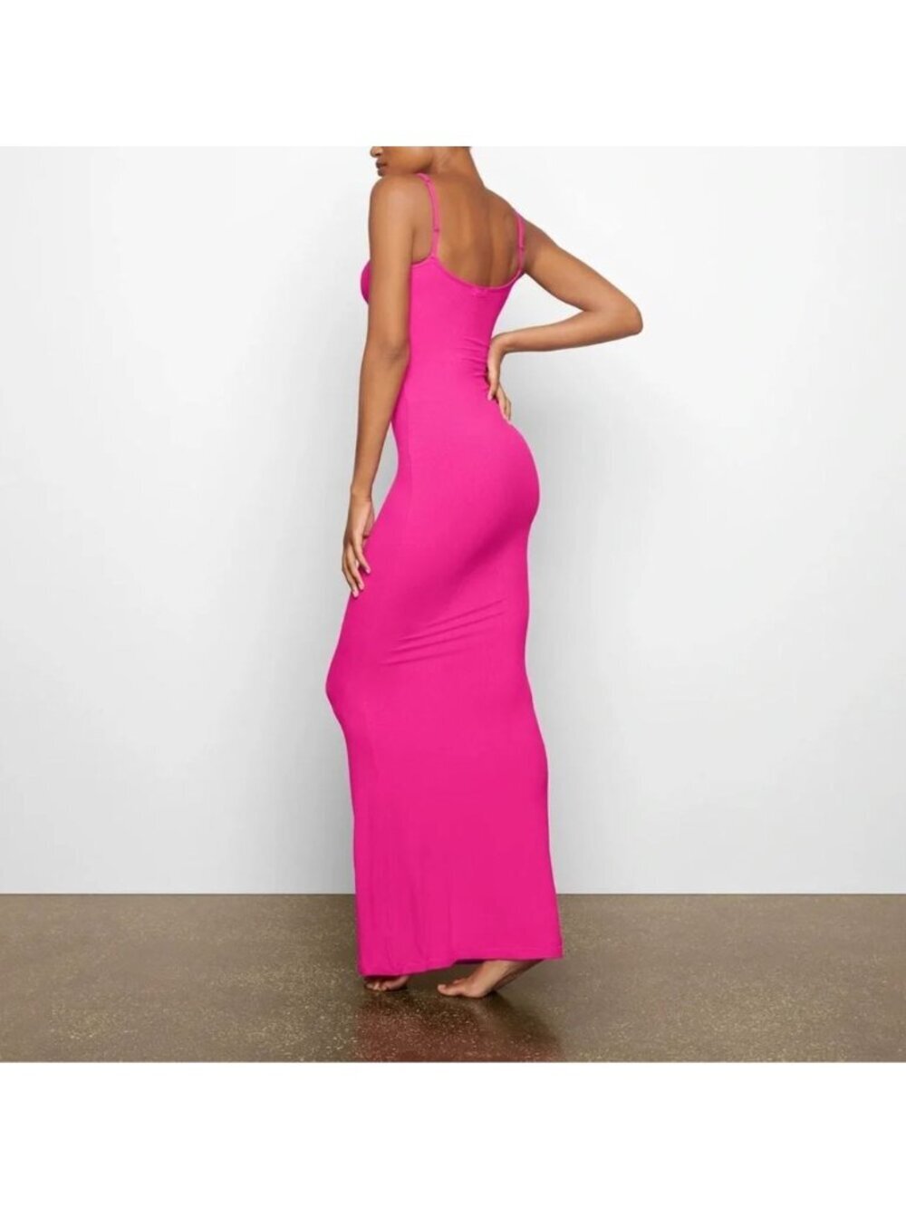 NWT SKIMS Soft Lounge Slip Dress In Hot Pink Small - Picture 3 of 8